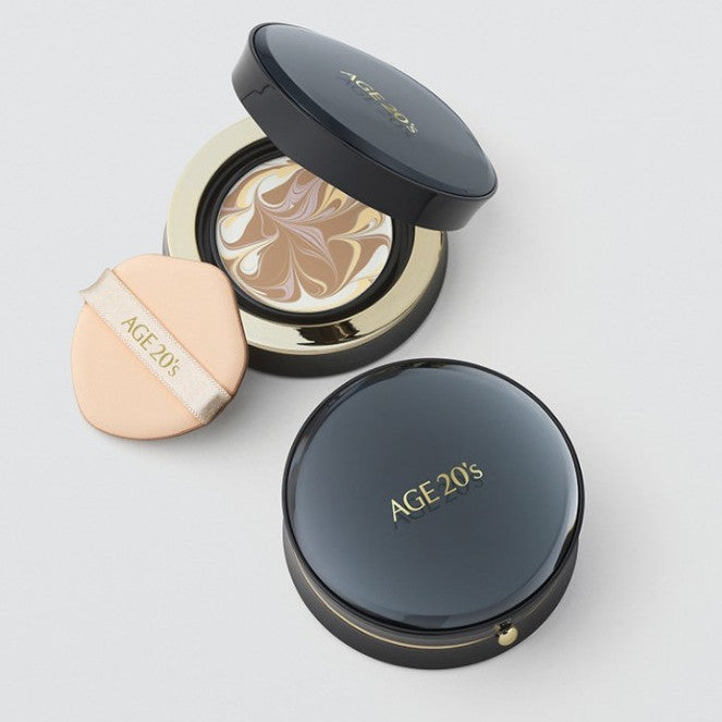 Age 20's Signature Essence Cover Pact Foundation Intense Cover - Black (14g x 2ea)