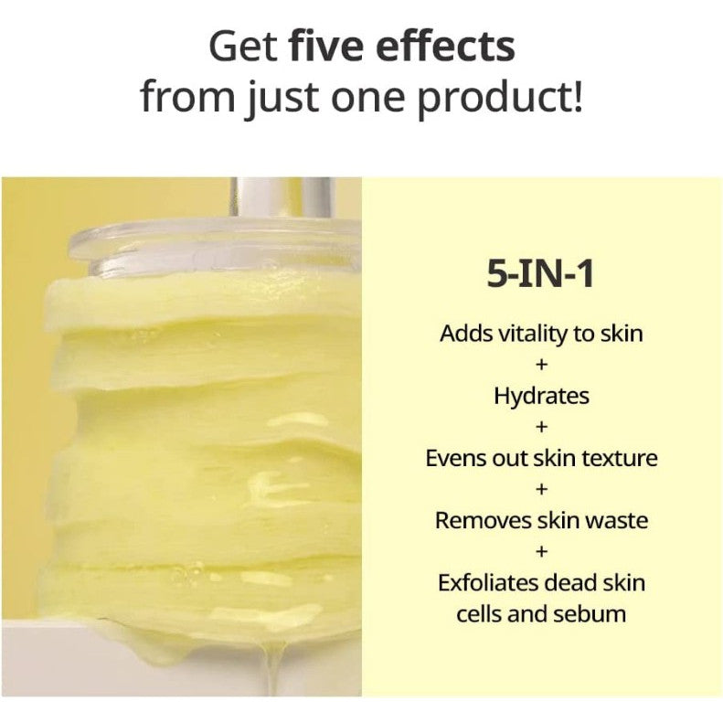 GOODAL Green Tangerine Vitamin C Toner Pads with ‘5-in-1’ Effect, Exfoliates, Tones, Moisturizes, and Detoxifies Sensitive Skin (70 Pads)