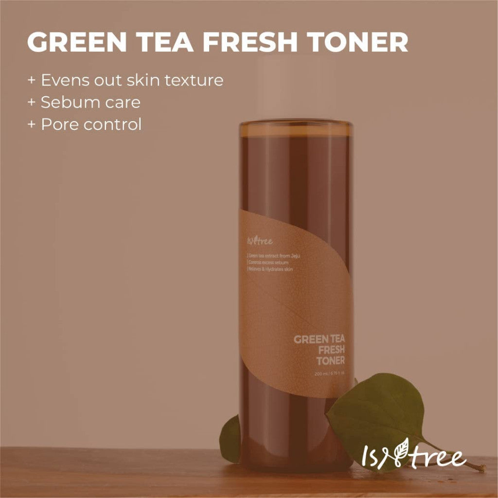 Tónico facial hidratante refrescante de té verde ISNTREE 200 ml