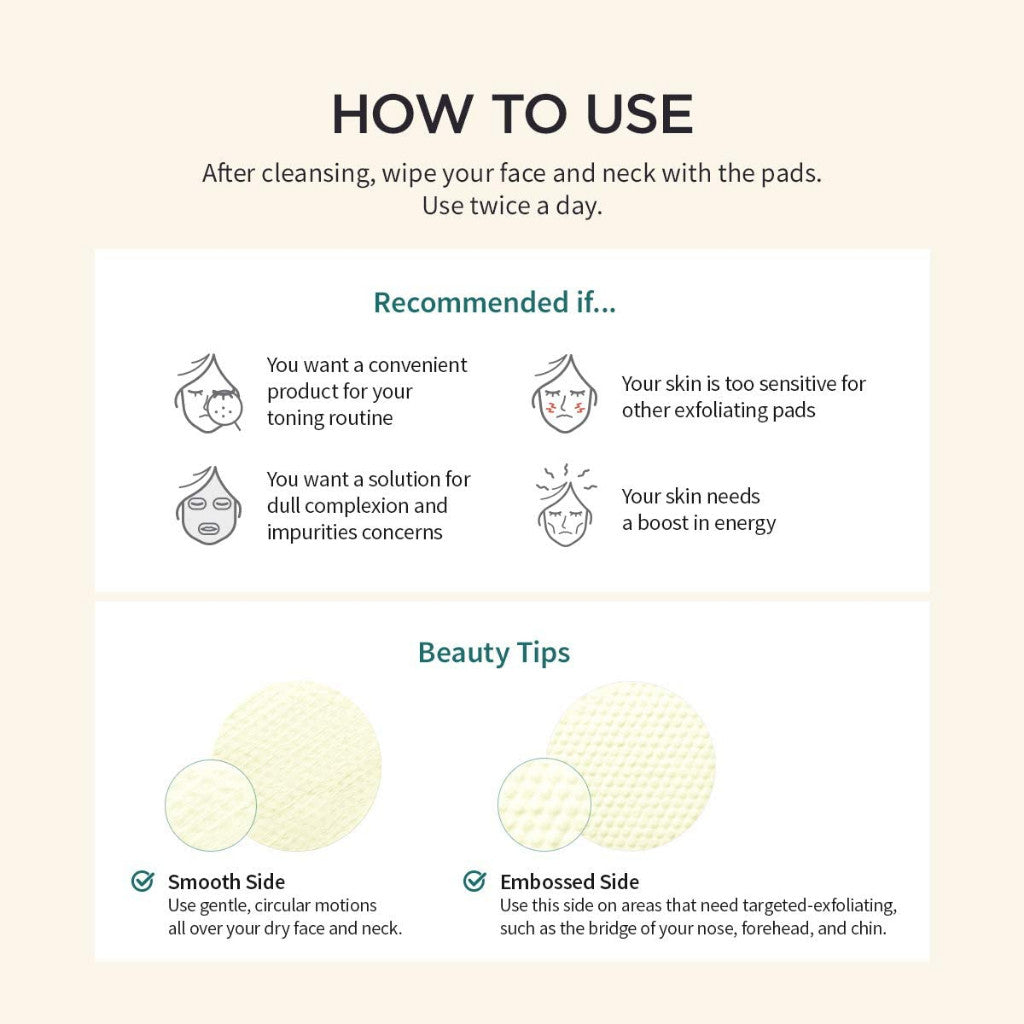 GOODAL Green Tangerine Vitamin C Toner Pads with ‘5-in-1’ Effect, Exfoliates, Tones, Moisturizes, and Detoxifies Sensitive Skin (70 Pads)