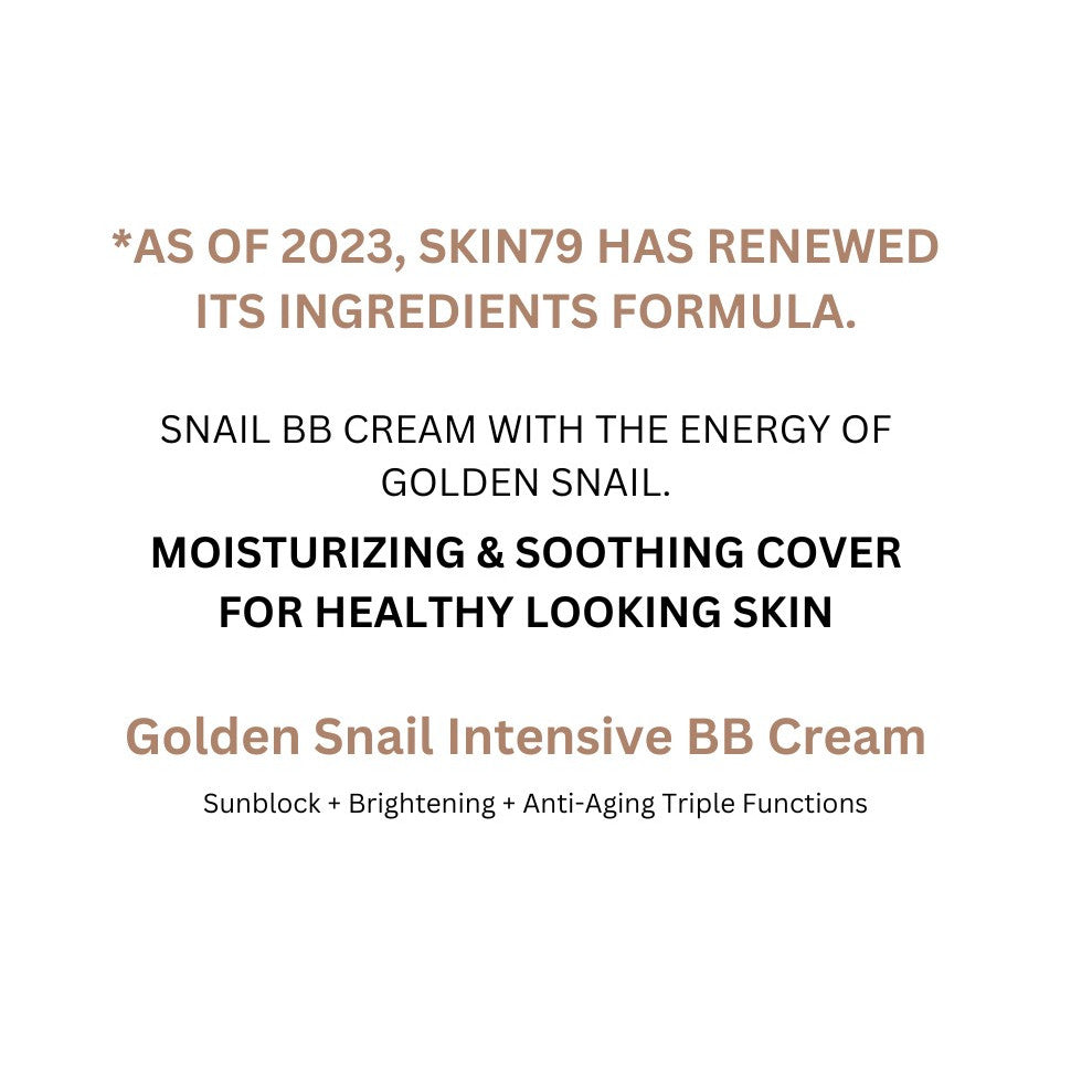 SKIN79 Golden Snail Intensive BB Cream (SPF50+/PA+++), 45g