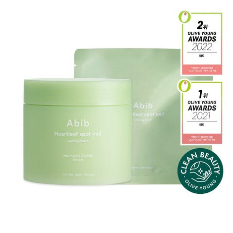 [ORIGINAL PRODUCT + REFILL SET] Abib Heartleaf Spot Pad Calming Touch 80pads + Refill 80pads