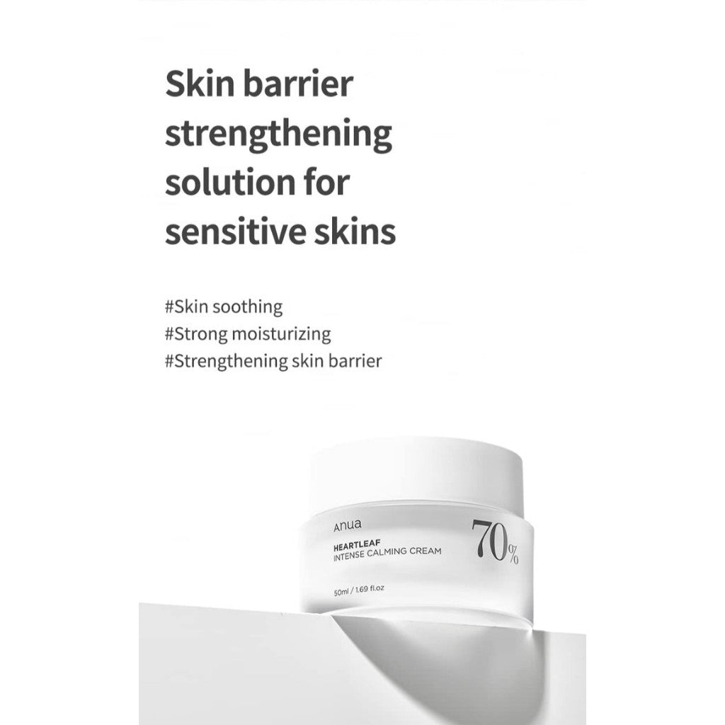ANUA Heartleaf 70 + Ceramide Intense Calming Cream 50ml