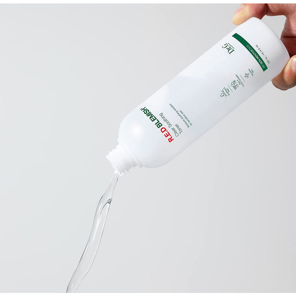 Dr.G RED Blemish Clear Soothing Toner 300mL/10.14oz KOREA Beauty Korean Skin Care Calming Mild exfoliation AHA BAH Hydrating Hyaluronic acid