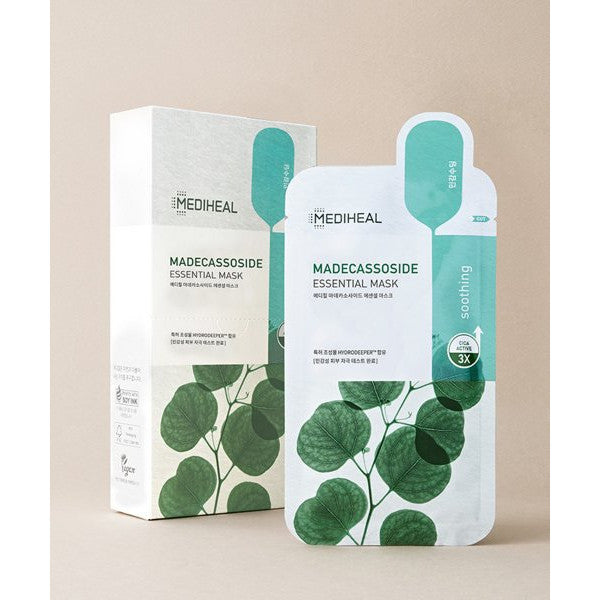 Paquete de 10 mascarillas faciales esenciales MEDIHEAL / Teatree, Madecassoside, Colágeno, Watermide, Vita, Placenta