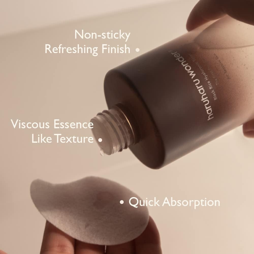 Haruharu Wonder Black Rice Hyaluronic Toner for Sensitive Skin, 10.1 fl oz / 300ml | Alcohol Free, Fragrance Free | Vegan, Cruelty Free, EWG-Green