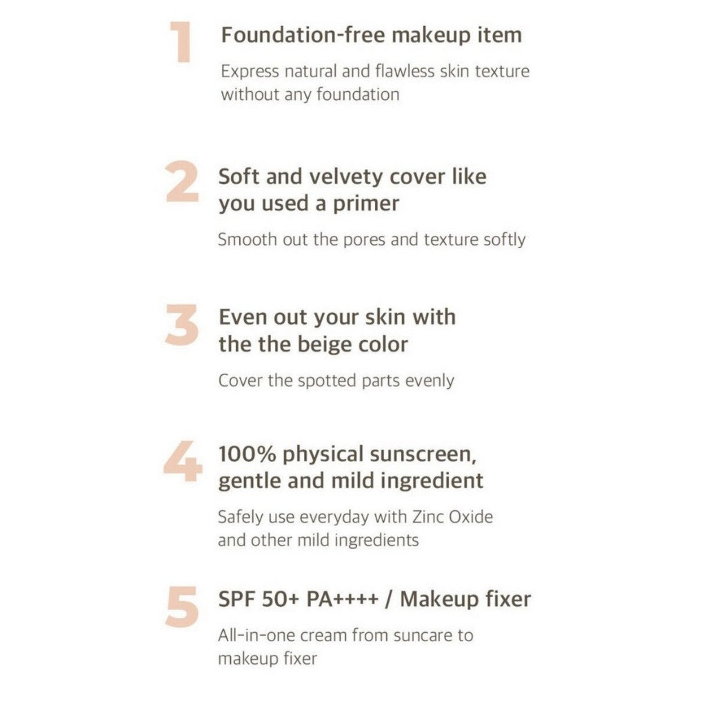 [Duo set] Numbuzin No. 3 Porcelain Base-skip Tone Up Beige 35mL+35mL SPF50+ PA++++