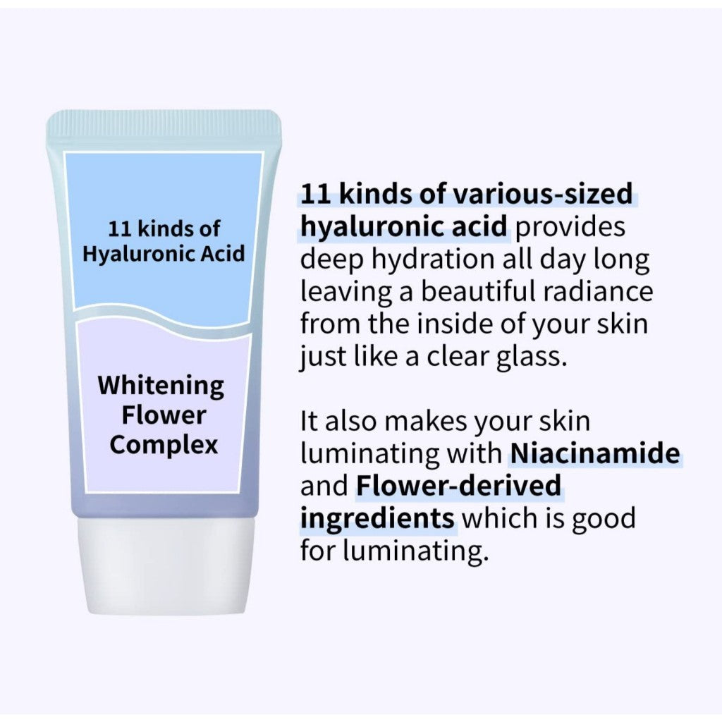 numbuzin No.1 Pure Glass Clean Tone Up, 50mL | SPF50+ PA++++