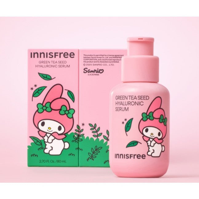 INNISFREE [My Melody Edition] Green Tea Seed Hyaluronic Serum 80ml / Cream 50ml