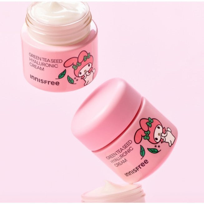 INNISFREE [My Melody Edition] Green Tea Seed Hyaluronic Serum 80ml / Cream 50ml
