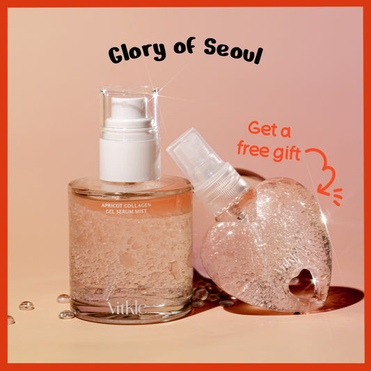 (Free Gift) VITKLE Apricot Collagen Gel Serum Mist 100ml + Free Heart Bottle Keychain