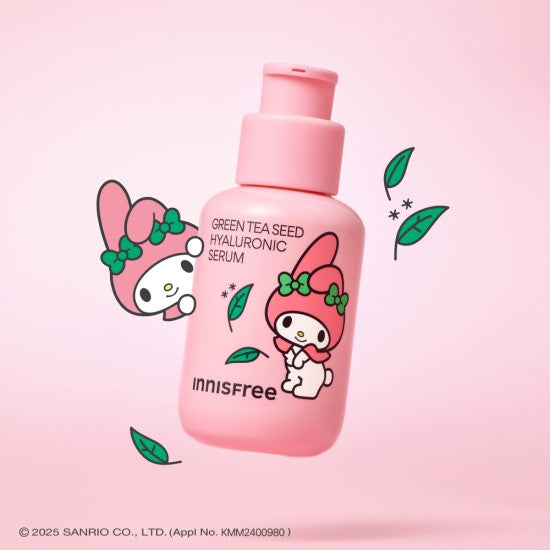 INNISFREE [My Melody Edition] Green Tea Seed Hyaluronic Serum 80ml / Cream 50ml