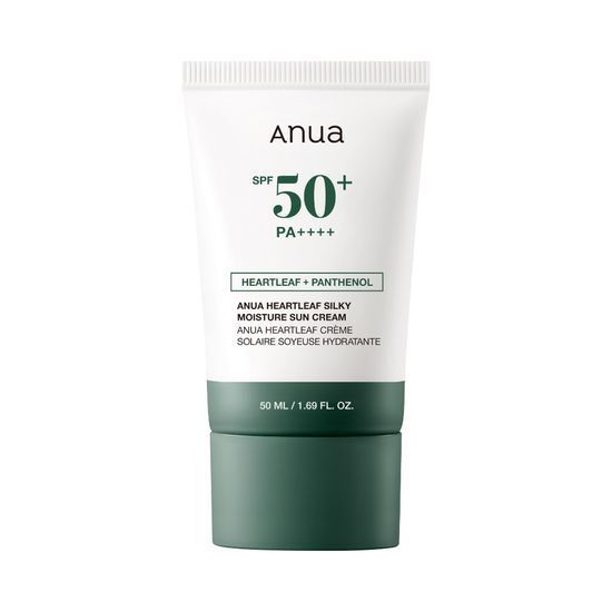 ANUA Heartleaf Silky Moisture Sunscreen, Protector solar ligero 50ml / 2 opciones