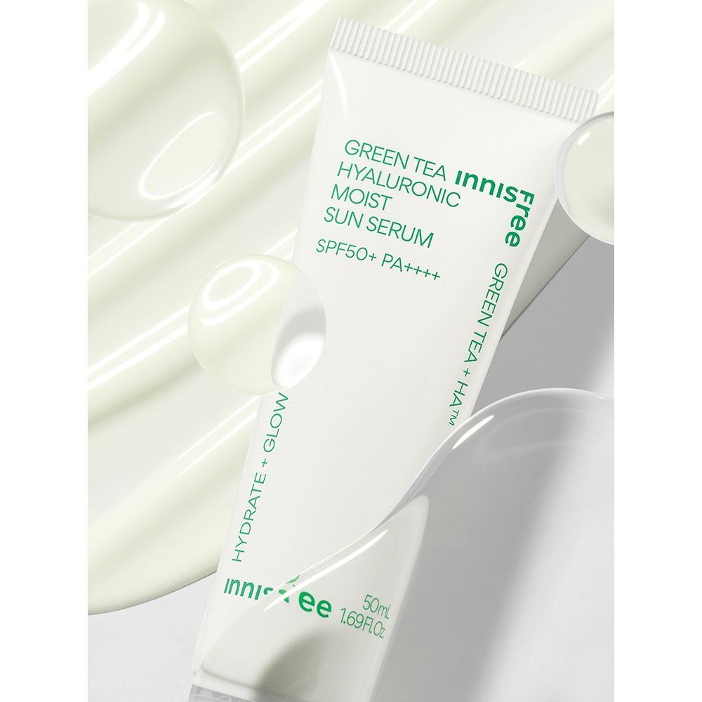Innisfree Green Tea Hyaluronic Sun Serum 50ml (2 Types)