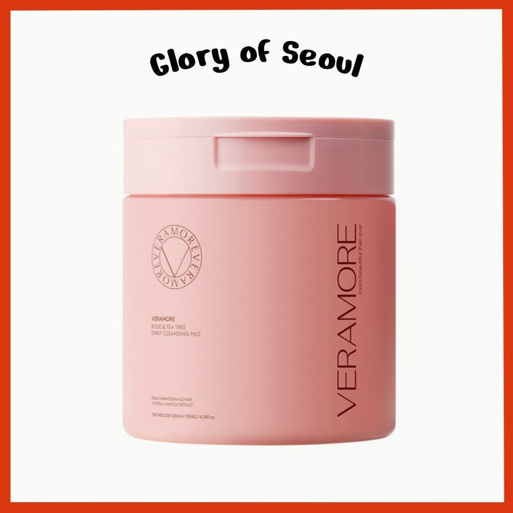 VERAMORE Rose & Tea Tree Daily Cleansing Pad 70 Pads 200ml