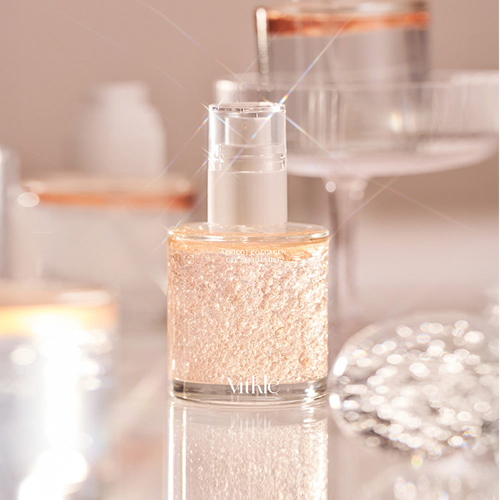 (Free Gift) VITKLE Apricot Collagen Gel Serum Mist 100ml + Free Heart Bottle Keychain