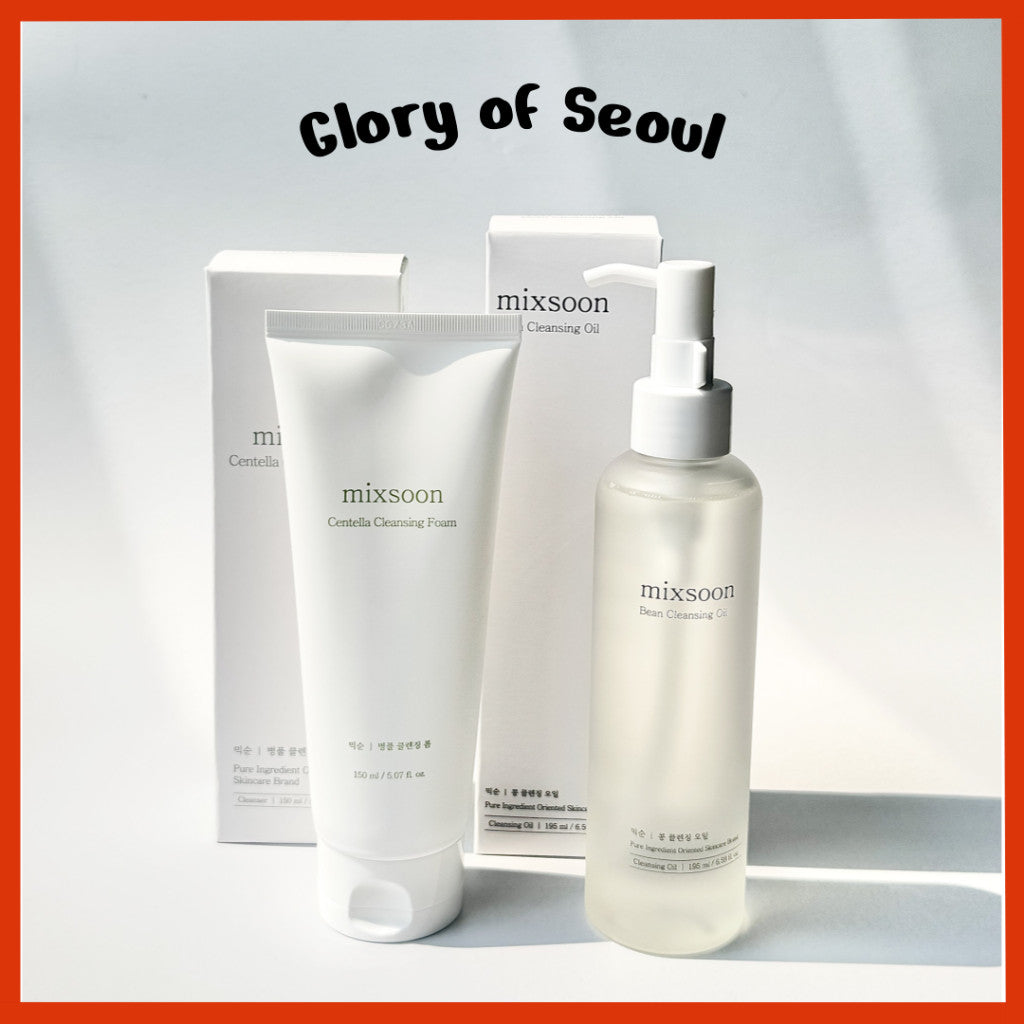 mixsoon Bean Cleansing Oil 195ml / Centella Cleansing Foam 150ml