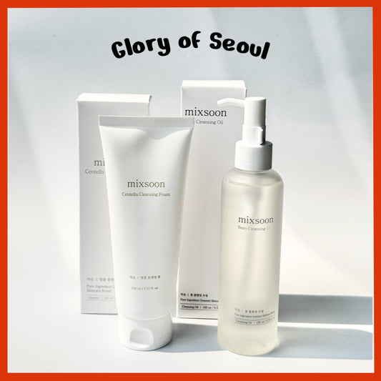 mixsoon Bean Cleansing Oil 195ml / Centella Cleansing Foam 150ml