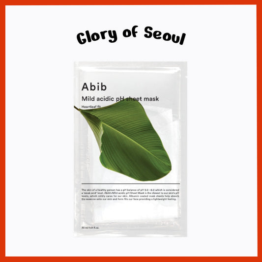 [SET] Abib Mild Acidic pH Heartleaf Fit Sheet Mask 30ml*10 Sheets
