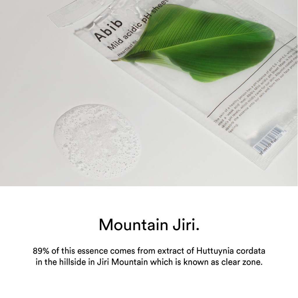 [SET] Abib Mild Acidic pH Heartleaf Fit Sheet Mask 30ml*10 Sheets