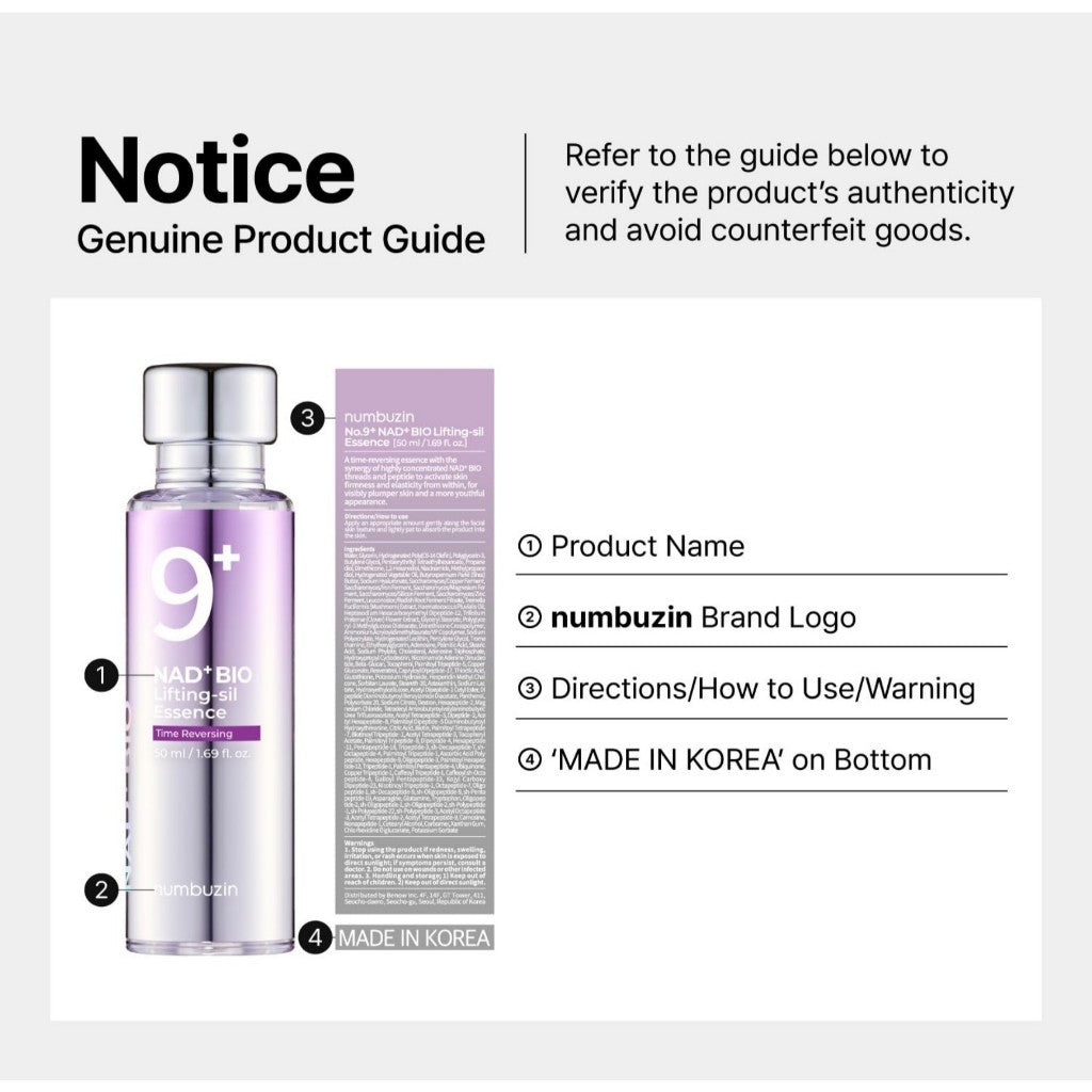 Numbuzin No.9 NMN BIO Lifting Sil Essence 50ml
