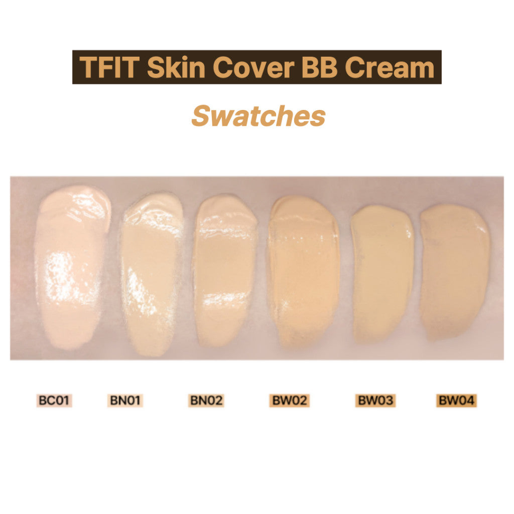 [NEW] TFIT Skin Cover BB Cream, 30g SPF 50+ PA++++ (6 Colors)