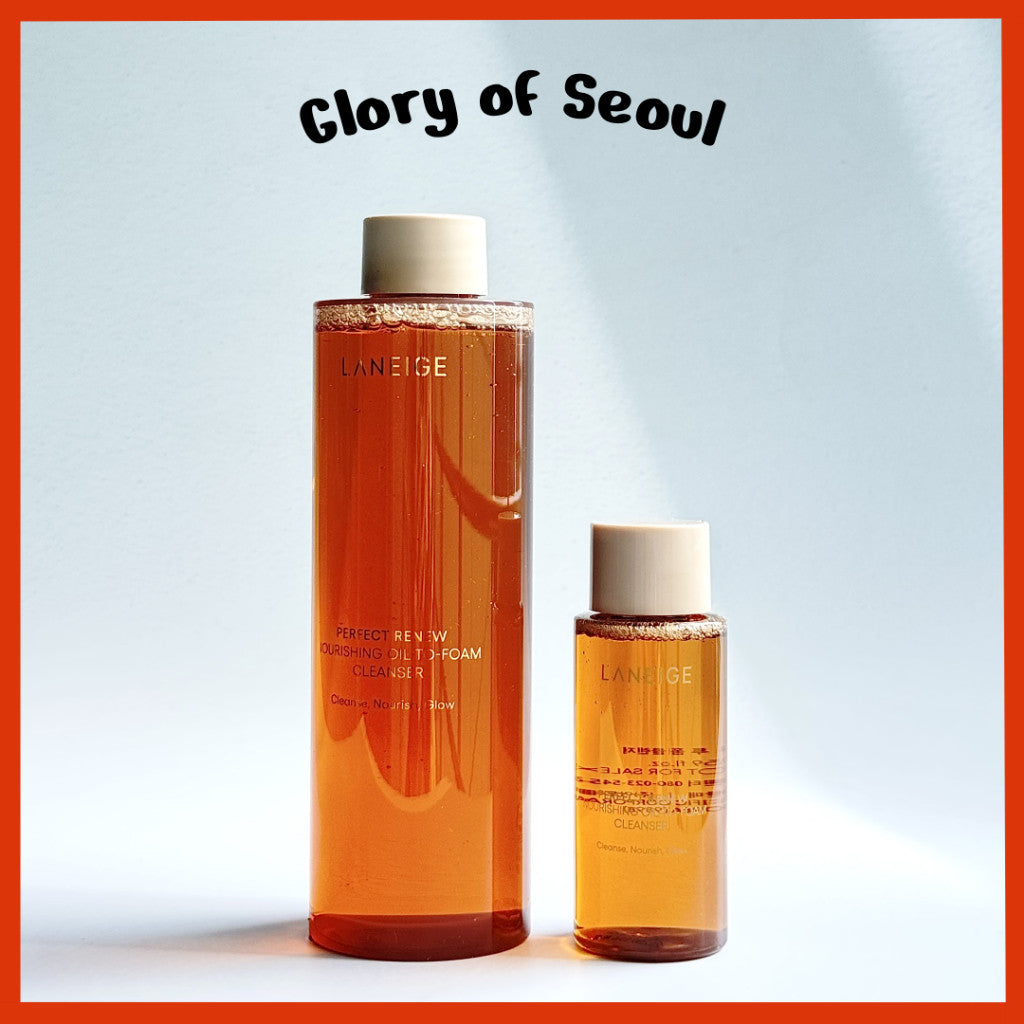 LANEIGE Perfect Renew Nourishing Oil-To-Foam Cleanser 200ml / 50ml