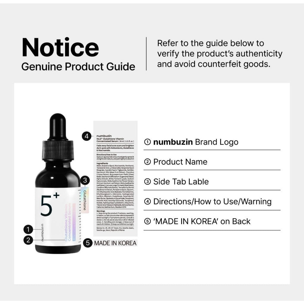 Sérum concentrado de vitaminas Numbuzin No.5 30ml