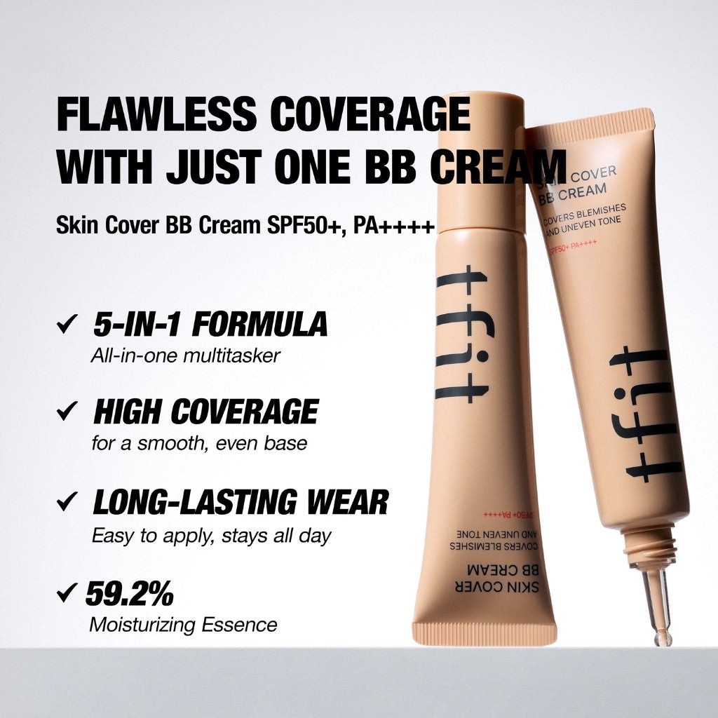 [NEW] TFIT Skin Cover BB Cream, 30g SPF 50+ PA++++ (6 Colors)