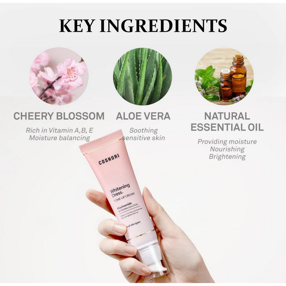 COSNORI Whitening Dress Tone-up Cream 50mL, Vegan