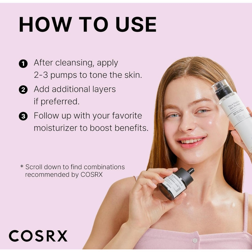 [COSRX] The 6 Peptide Skin Booster Serum 150mL/5.07 Fl.Oz, Skin Renewal Boosting Facial Essence