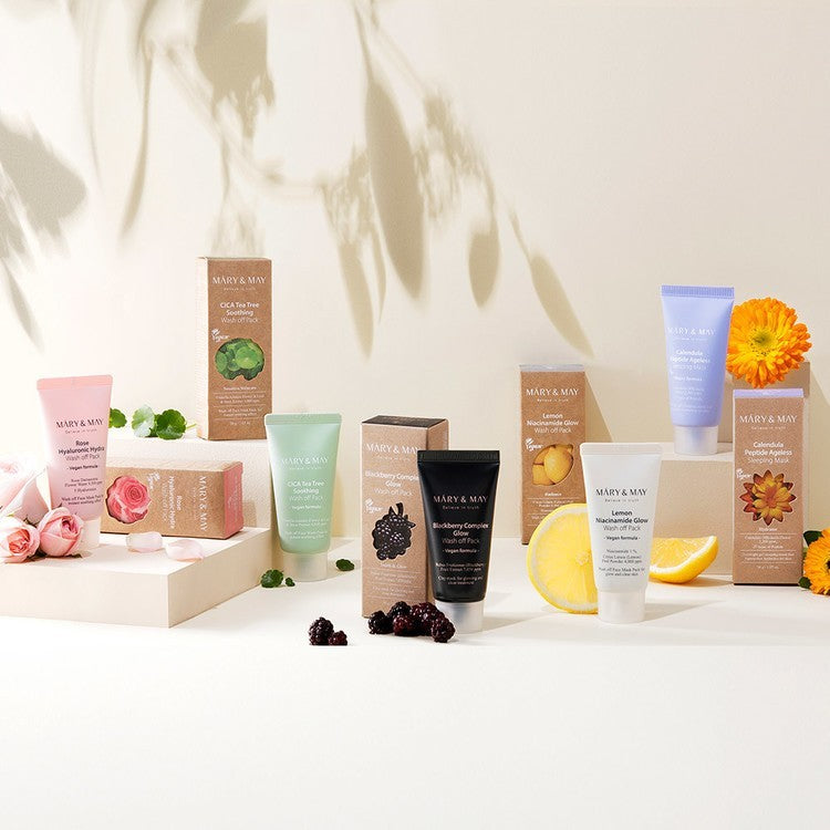 [MINI] MARY&MAY Vegan Wash Off Pack 30g (4 Types)