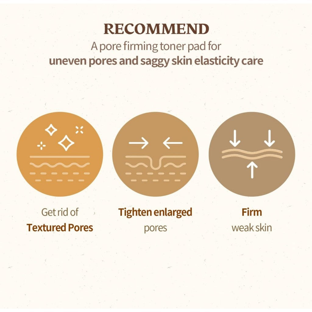 [SKINFOOD] Acorn Pore Peptide Pad 260g (9.17 oz) 60 Sheets- Vegan Pore Firming Toner Pad
