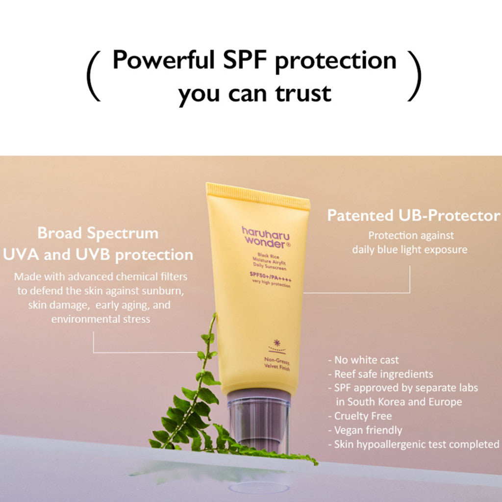 haruharu wonder Black Rice Daily Sunscreen SPF50+ PA++++ 50ml