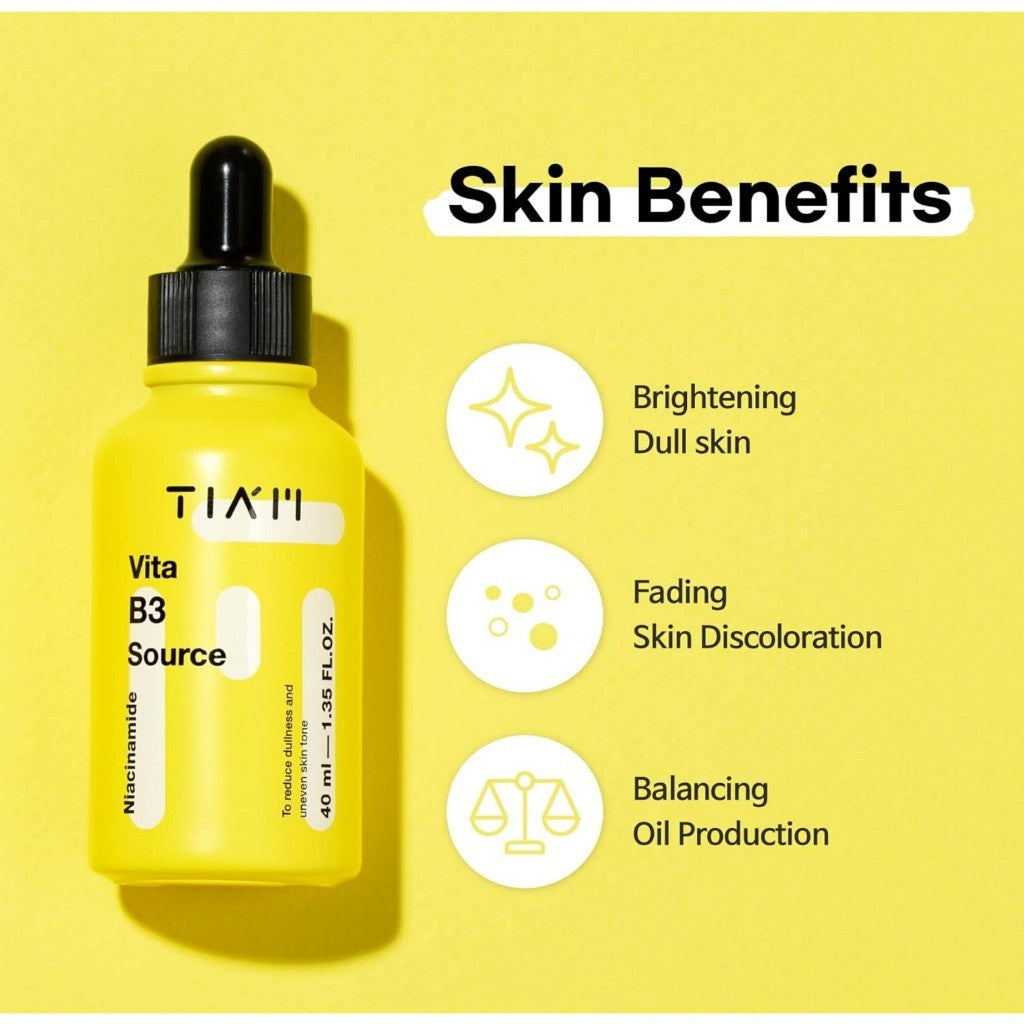 TIAM Vita B3 Source, 10% Niacinamide Serum, 40ml ｜ 2% Arbutin, Hyperpigmentation, Dark Spot Treatment