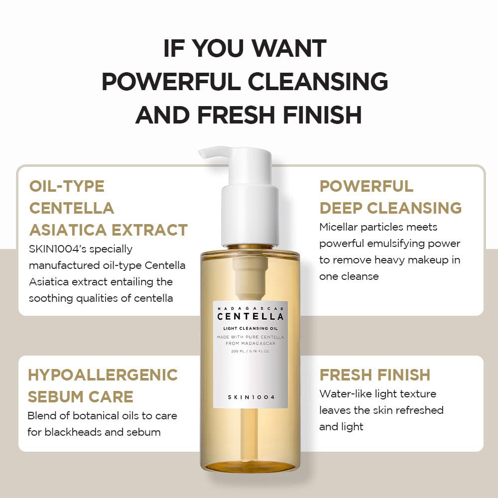 SKIN1004 Madagascar Centella Light Cleansing Oil, 200ml