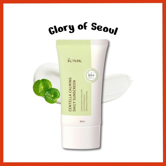 [IUNIK] Centella Calming Daily Sunscreen, 60mL | SPF 50+ PA++++ Vegan Moisture Non-Sticky No White Cast, Light-Weight, Reef-Safe, UVA UVB, Matte-Finish