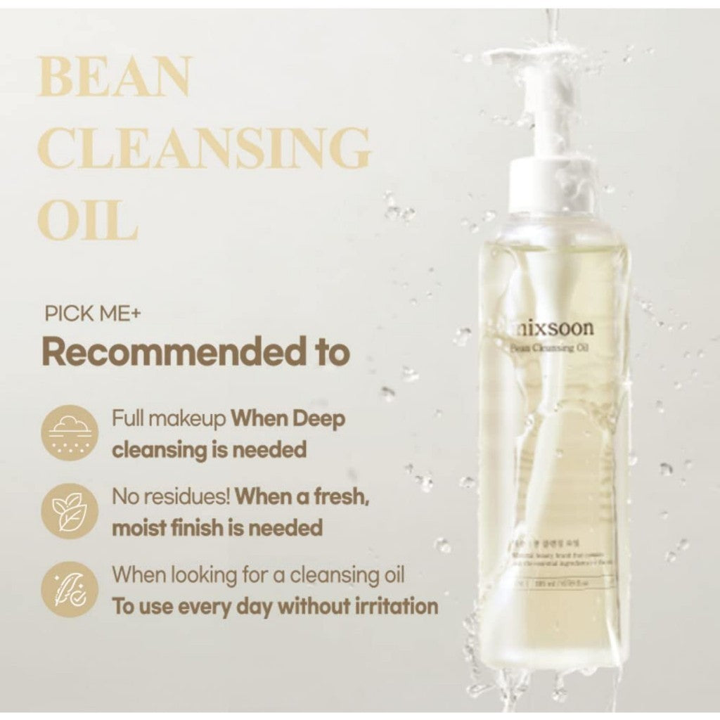 mixsoon Bean Cleansing Oil 195ml / Centella Cleansing Foam 150ml