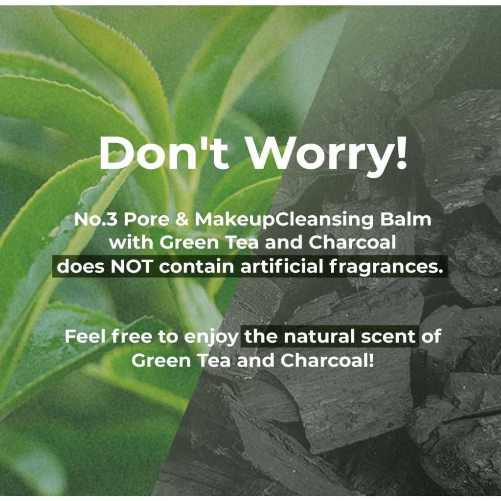 [Numbuzin] No. 3 Pore & Makeup Cleansing Balm with Green Tea and Charcoal 85g