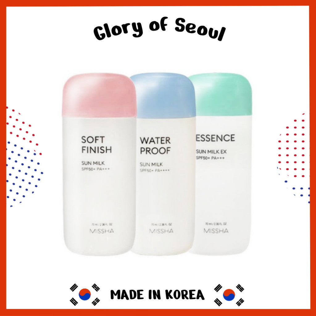 MISSHA All Around Safe Block Essence Sun Milk / Finish Sun Milk / Waterproof Sun Milk 70ml