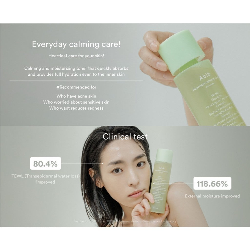 [MINI] Abib Heartleaf Calming / Jericho Rose Toner Skin Booster, 30ml