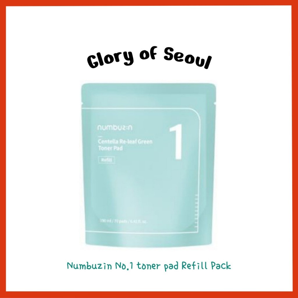 [Only Refill] numbuzin No.1 Centella Re-Leaf Green Toner Pad Refill Pack | Vegan Pad, Double-Sided, Herb extracts, Calming, 70 Pads