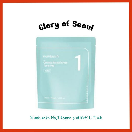 [Only Refill] numbuzin No.1 Centella Re-Leaf Green Toner Pad Refill Pack | Vegan Pad, Double-Sided, Herb extracts, Calming, 70 Pads