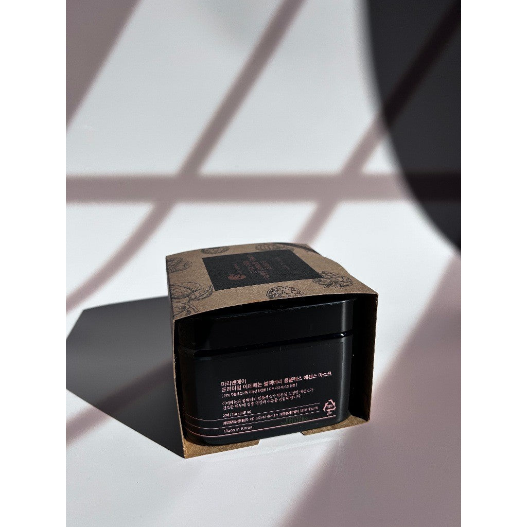 MARY&MAY Premium Idebenone Blackberry Complex Essence Mask, 20 Sheets 250g