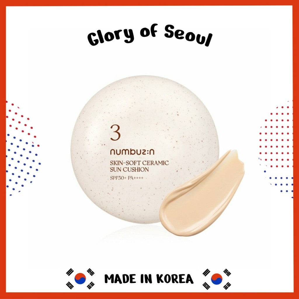 Numbuzin No. 3 Skin-Soft Ceramic Sun Cushion SPF50+ PA++++