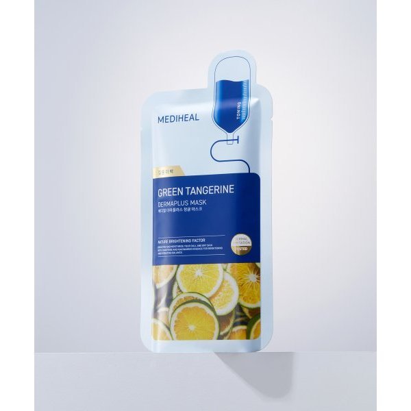 MEDIHEAL Derma Plus Mask 1 Sheet (7 Types) │ Green Tangerine / Cica / Hyaluronic / Propolis / Aloe / Heartleaf / Birch
