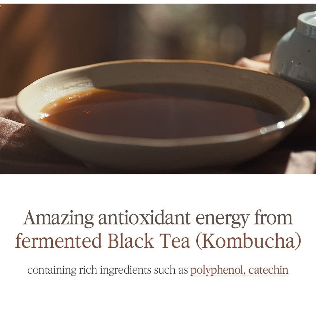 PYUNKANG YUL Fermented Black Tea Revitalizing Mask Pack with Low Molecule Collagen, Shea Butter, 25mL(1Sheet)