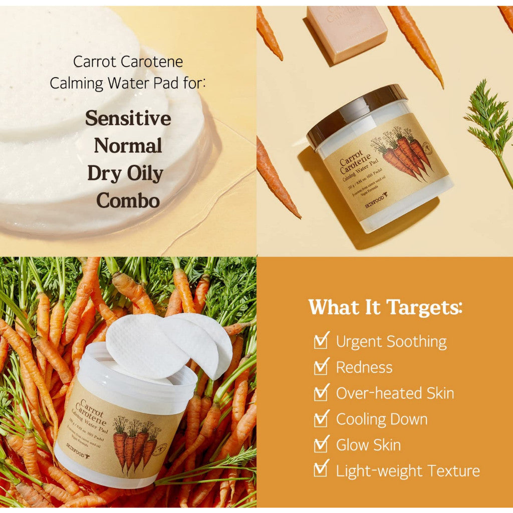 [Trial] SKINFOOD Carrot Carotene Calming Water Pad 10 Sheets