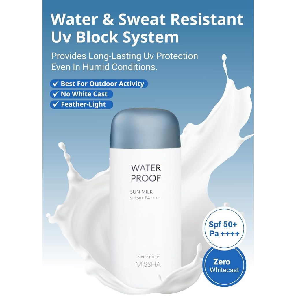 MISSHA All Around Safe Block Essence Sun Milk/Finish Sun Milk/Waterproof Sun Milk 70ml