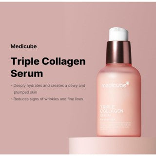[Medicube] Triple Collagen Serum 55mL/1.85 fl.oz , Nourish dull skin with Triple Collagen Complex - A lightweight serum with Niacinamide and Hyaluronic Acid